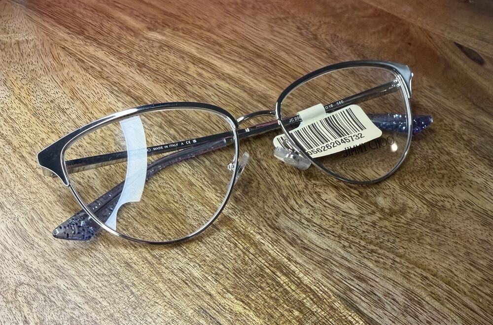 Jimmy Choo Women JC2002 3014 Metal Full Tim Cat Eye Glasses Silver SHN